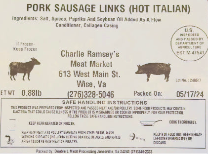 Pork Sausage Patties (Hot Italian)