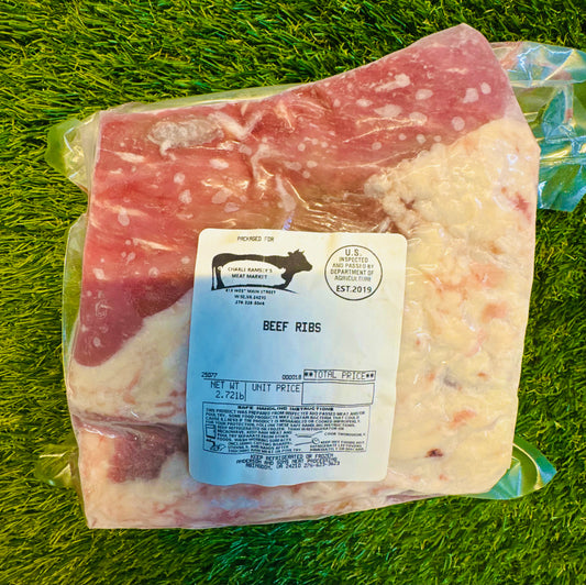 Beef Ribs from Ramsey’s Meat Market – vacuum-sealed, grass-fed, hormone-free, locally raised in Wise, VA.